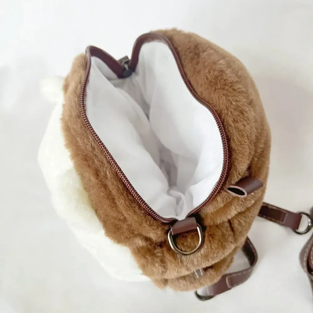 Cute Cat Plush Bag Stuffed Animals Bag Gifts Satchel Bag Casual Shoulder Bag